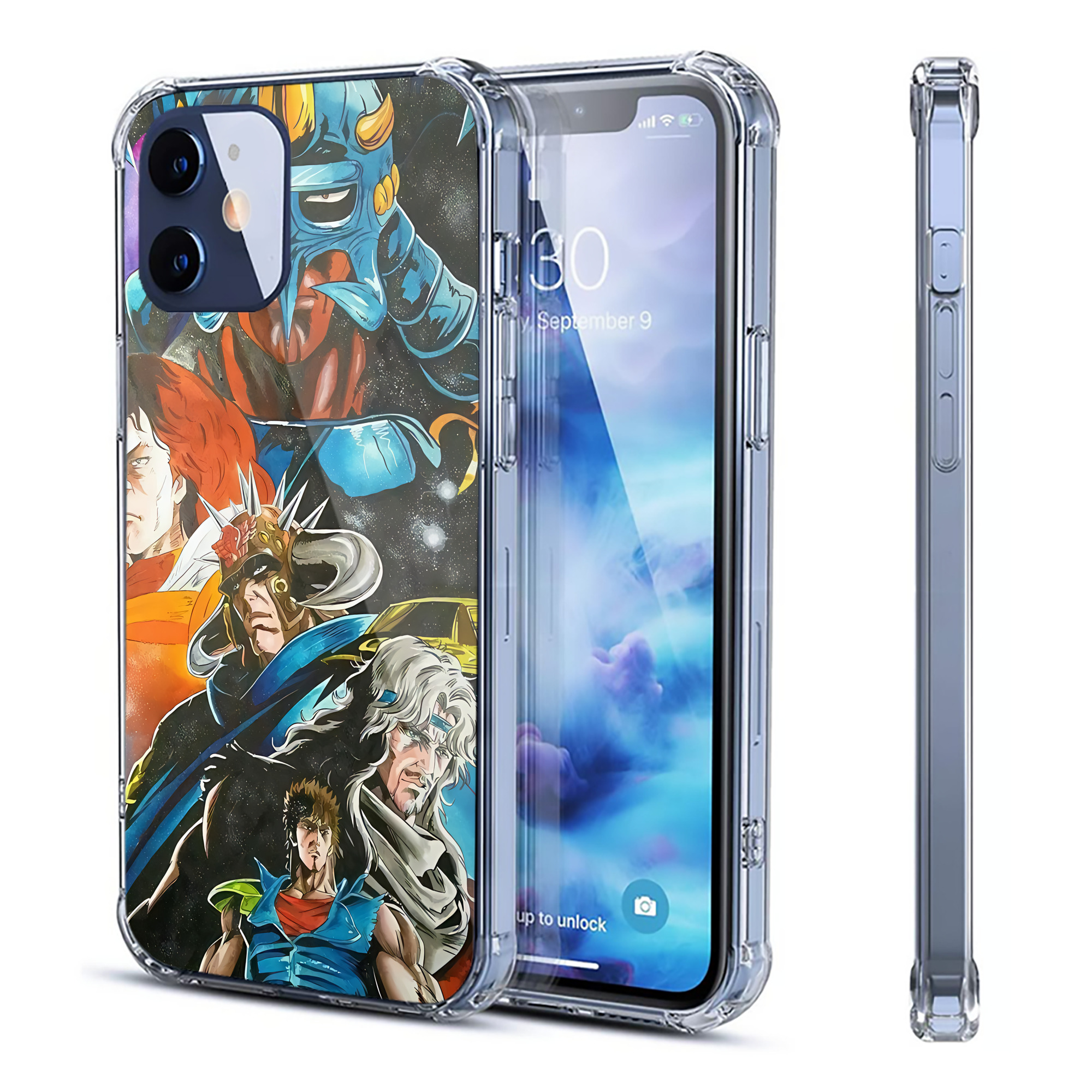 （画像用） 北斗の拳 Fist of the North Star 【iPhone 12シリーズ対応】透明スマホケース（クリアソフトケース）